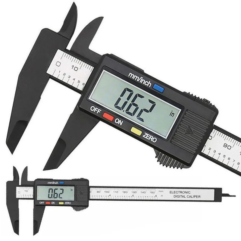 Digital Caliper 150Mm Stainless Steel - 150mm 100mm Elektronische Digitale Schuifmaat Koolstofvezel