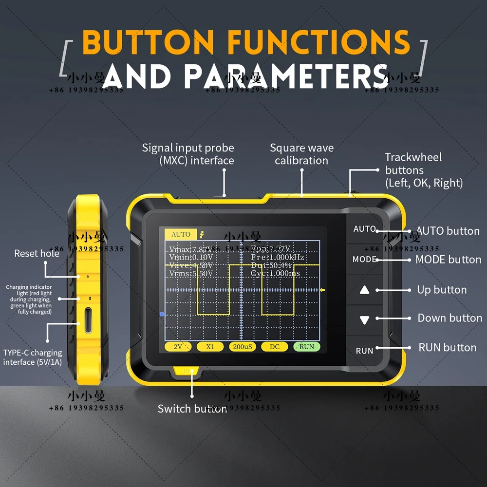 Fnirsi Digital Oscilloscope Handheld - FNIRSI DSO152 Mini Handheld Digitale Oscilloscoop