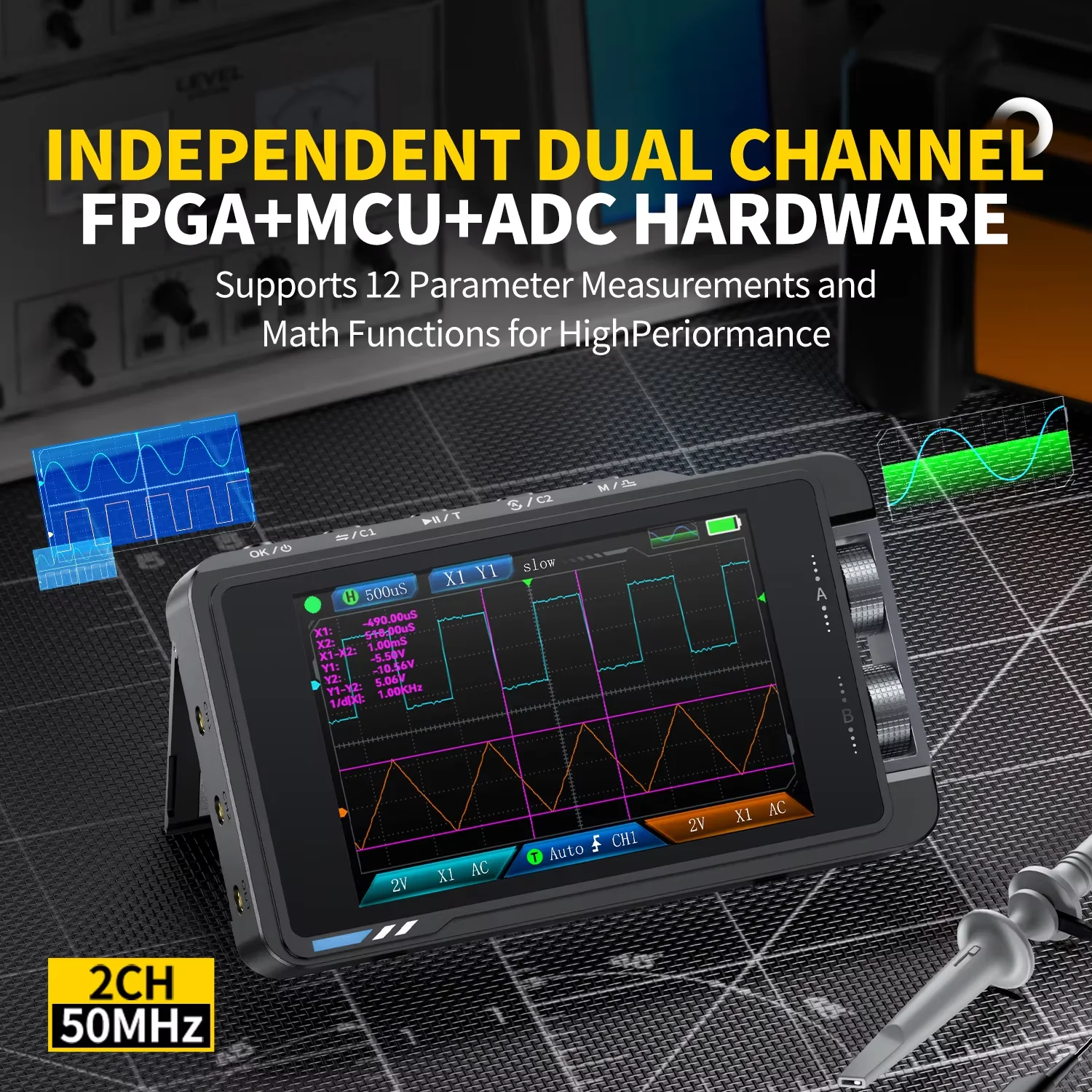 FNIRSI DS215H 2-in-1 draagbare - Fnirsi Digital Oscilloscope Handheld recensie en prijs