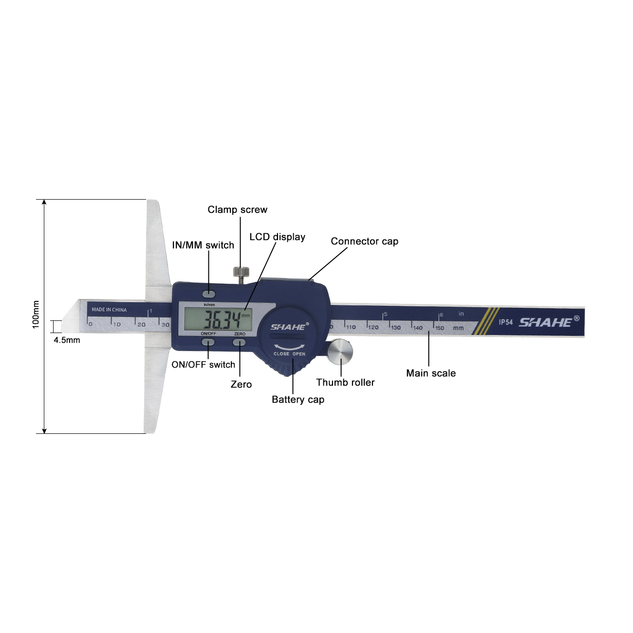 Shahe 150/200/300Mm Elektronis - Digital Caliper 150Mm Stainless Steel recensie en prijs