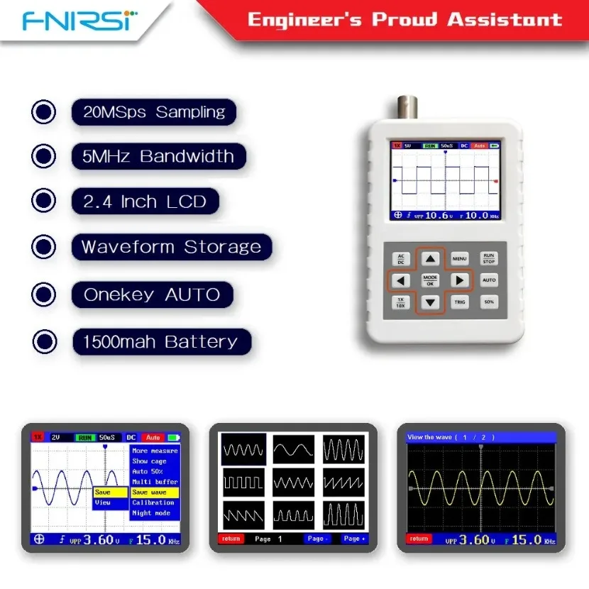 1PC DSO FNIRSI PRO Handheld mi - Fnirsi Digital Oscilloscope Handheld recensie en prijs
