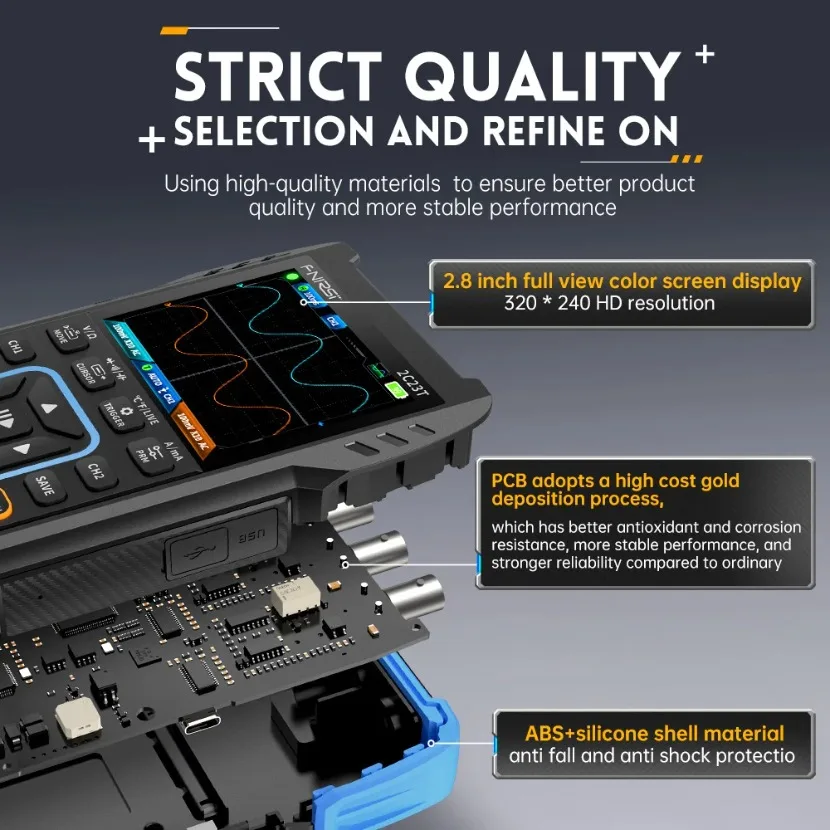 FNIRSI 2C23T draagbare digital - Fnirsi Digital Oscilloscope Handheld recensie en prijs