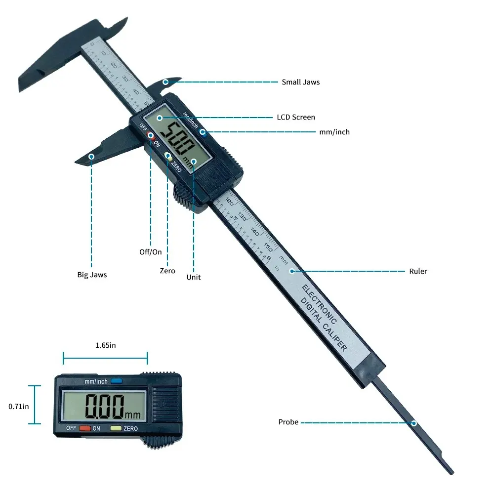 Digitale schuifmaat van koolst - Digital Caliper 150Mm Stainless Steel recensie en prijs