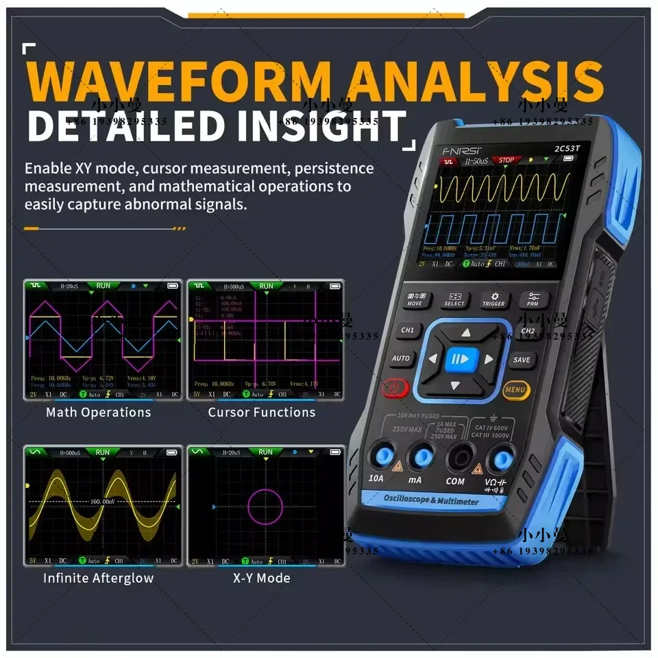 FNIRSI 2C23T10MHz, 2C53T 50MHz - Fnirsi Digital Oscilloscope Handheld recensie en prijs